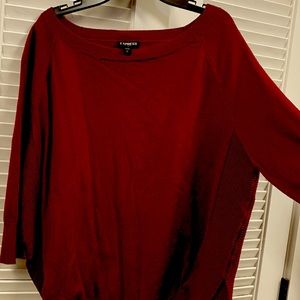 Express red sweater with 3/4 sleeves